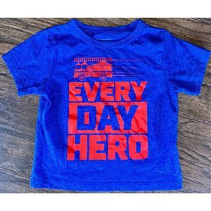 Children's Place Short Sleeve Baby/Toddler Boys Fire Truck Graphic Tee 9-12 mont